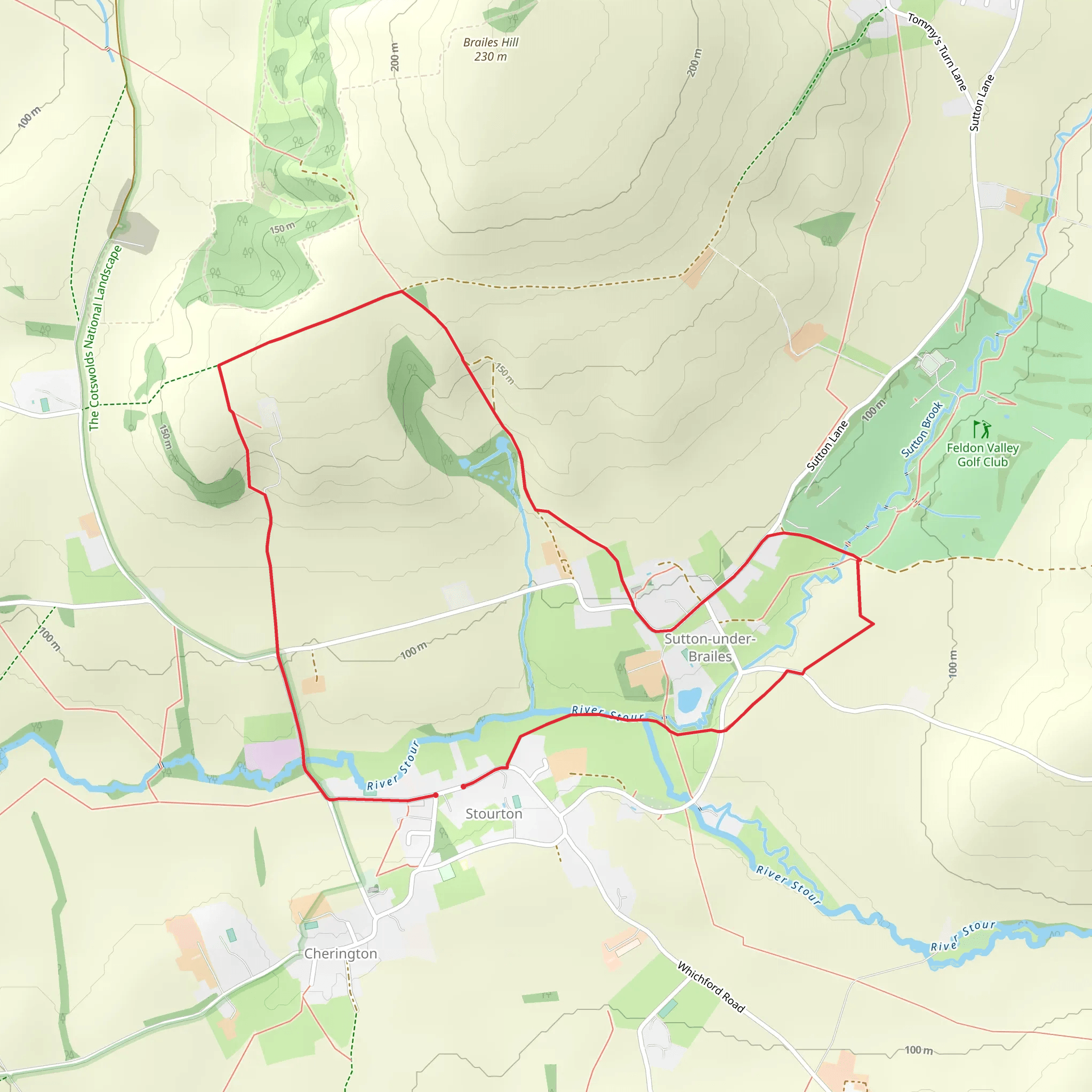 Cherington Circular mobile static map