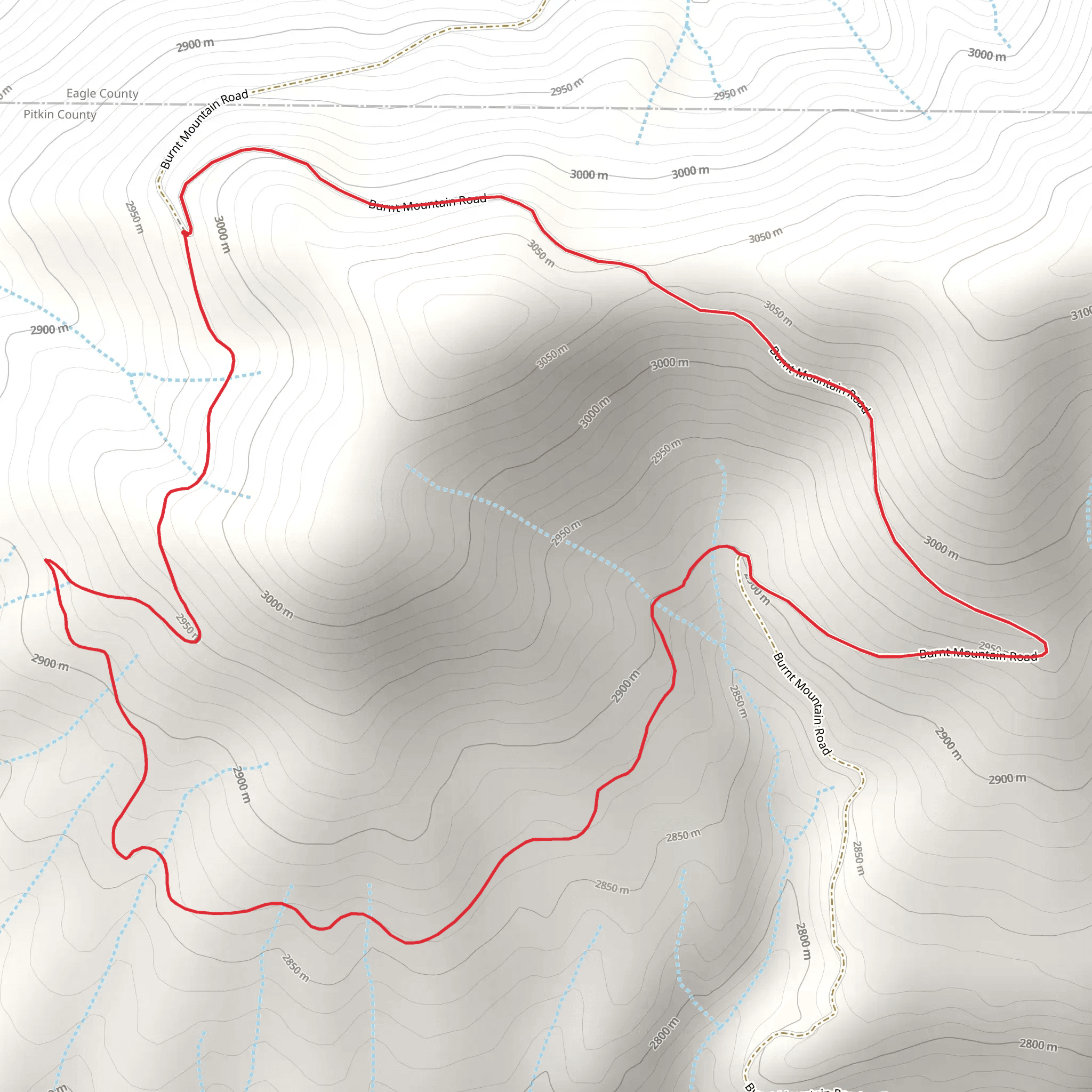 Burnt Mountain Loop Trail mobile static map