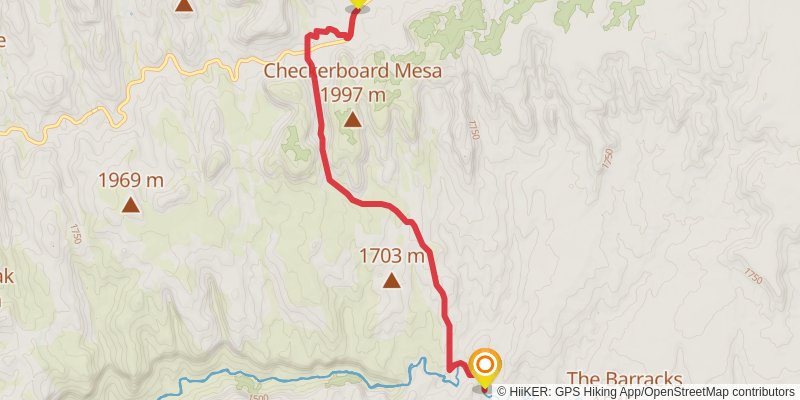 Hayduke Trail stage 73 Map
