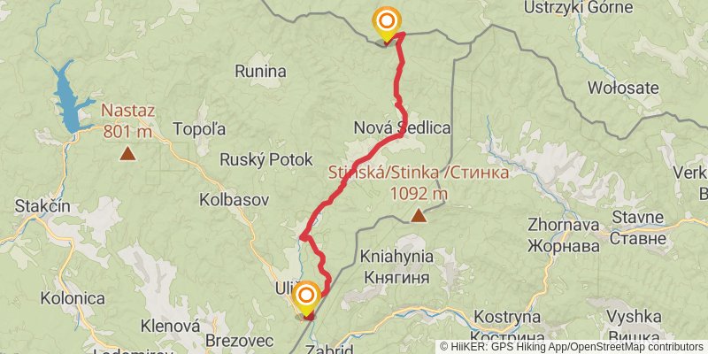 Trans Carpathian Hike stage 40 Map