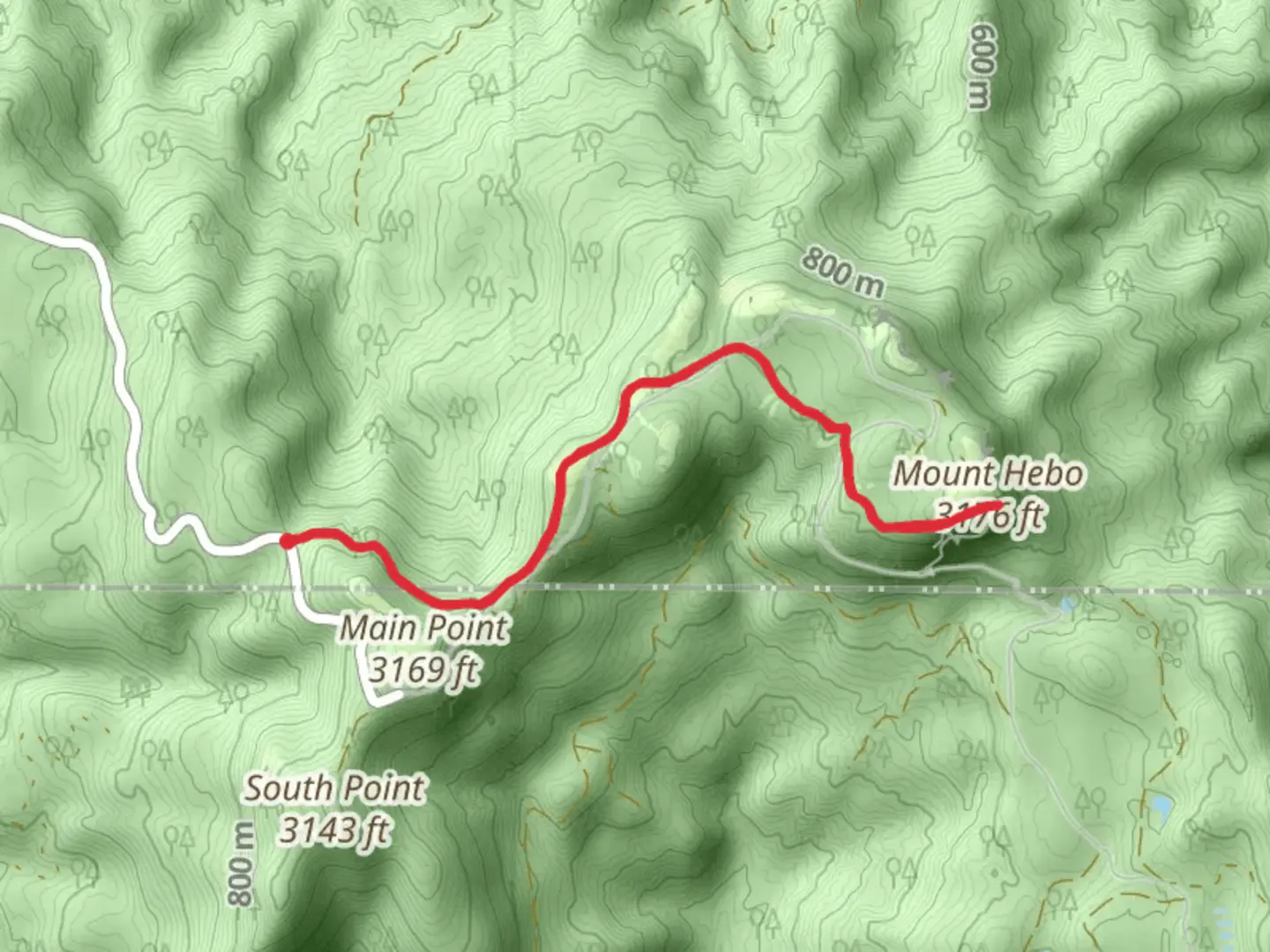 An image depicting the trail Mount Hebo via Pioneer-Indian Trail and its surrounding area.