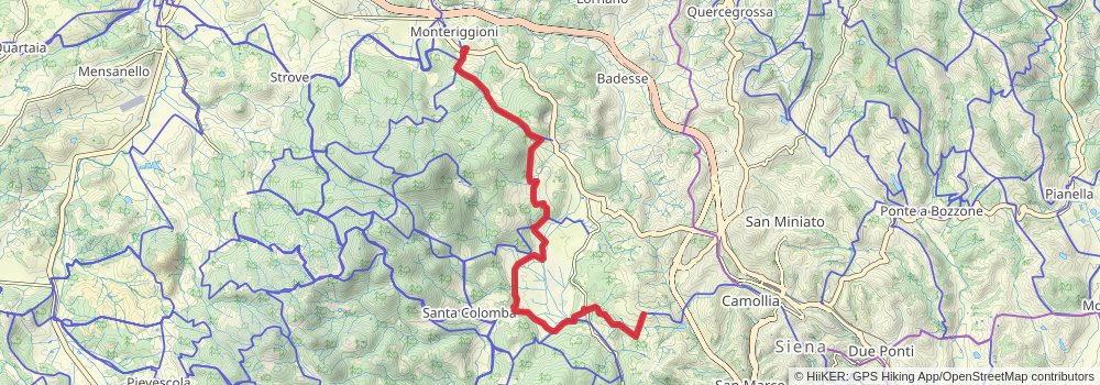 Via Francigena stage 103 Map
