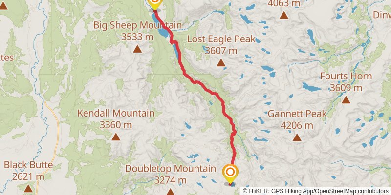 Continental Divide Trail - Wyoming stage 26 Map