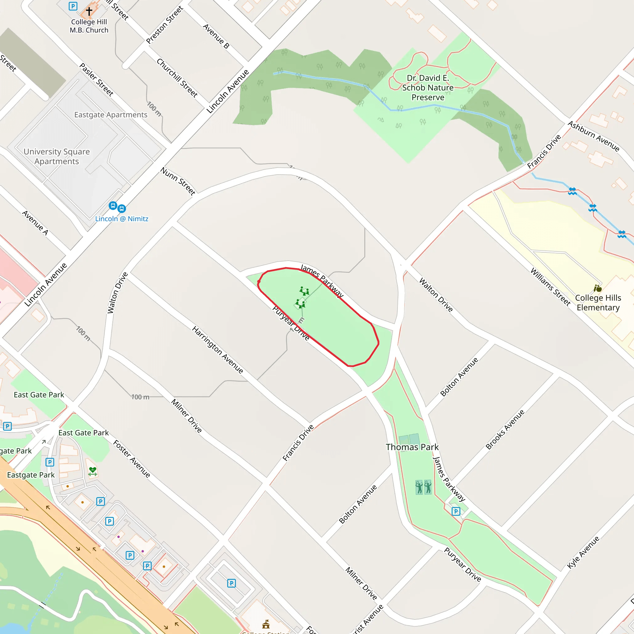 James Parkway Loop mobile static map