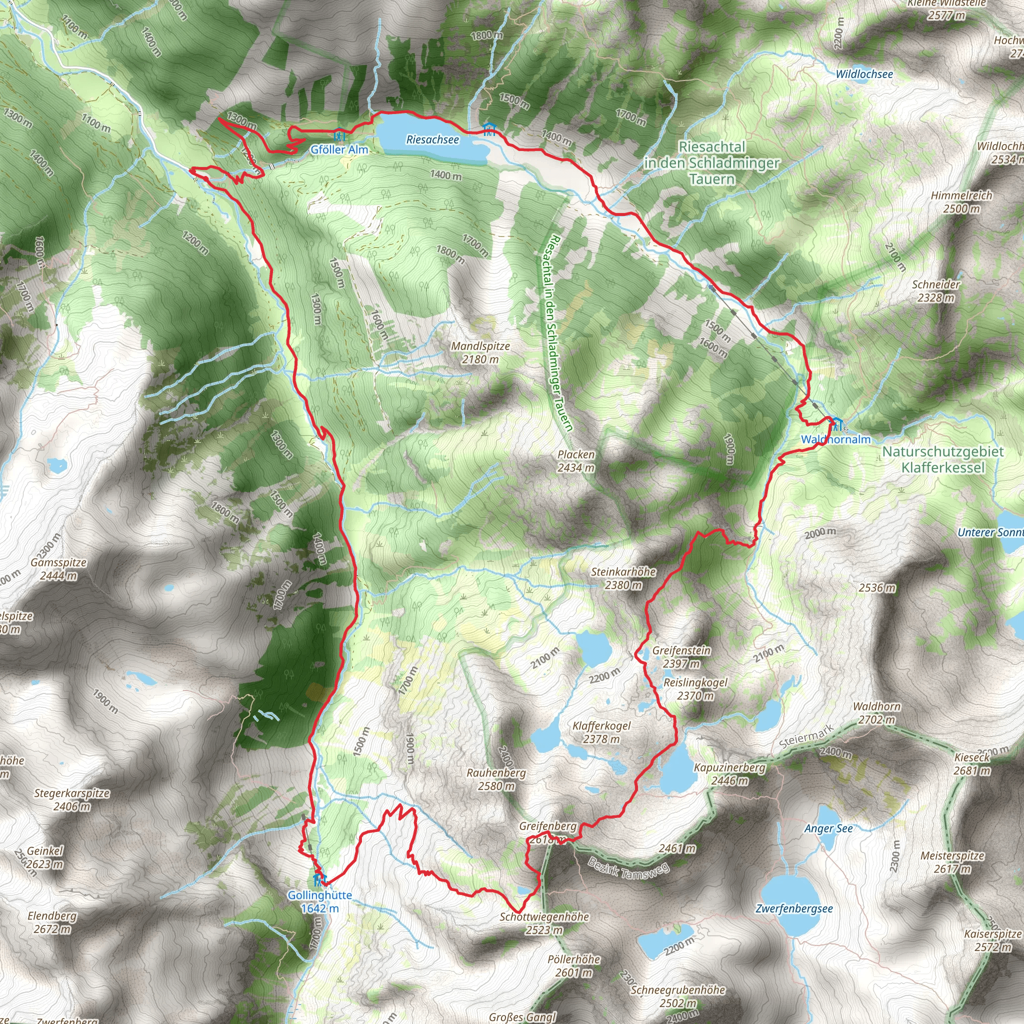 Klafferkessel Tour mobile static map