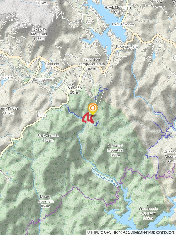 Rainbow Falls Trail - Gorges State Park Loop Road
