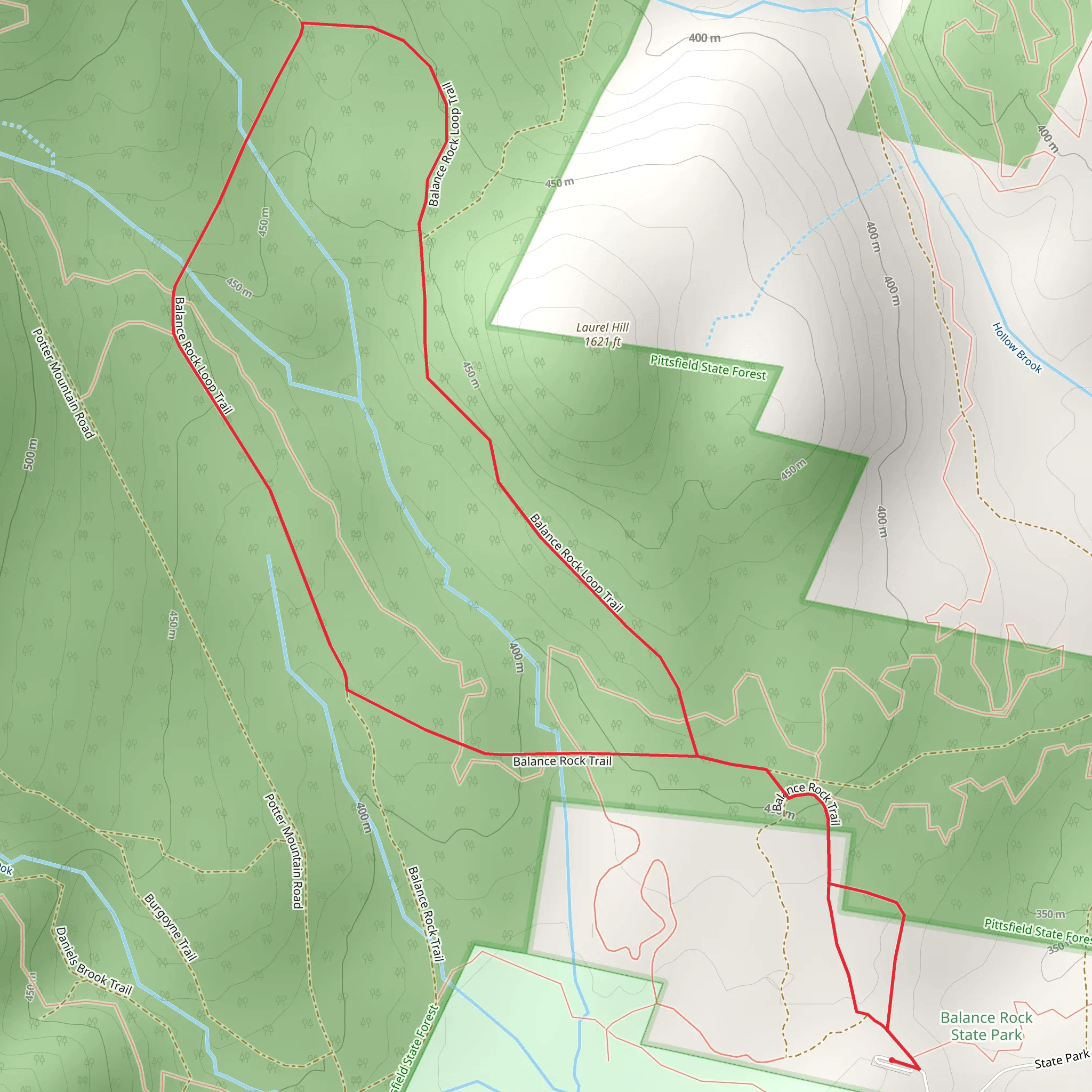 Balance Rock Loop Trail mobile static map