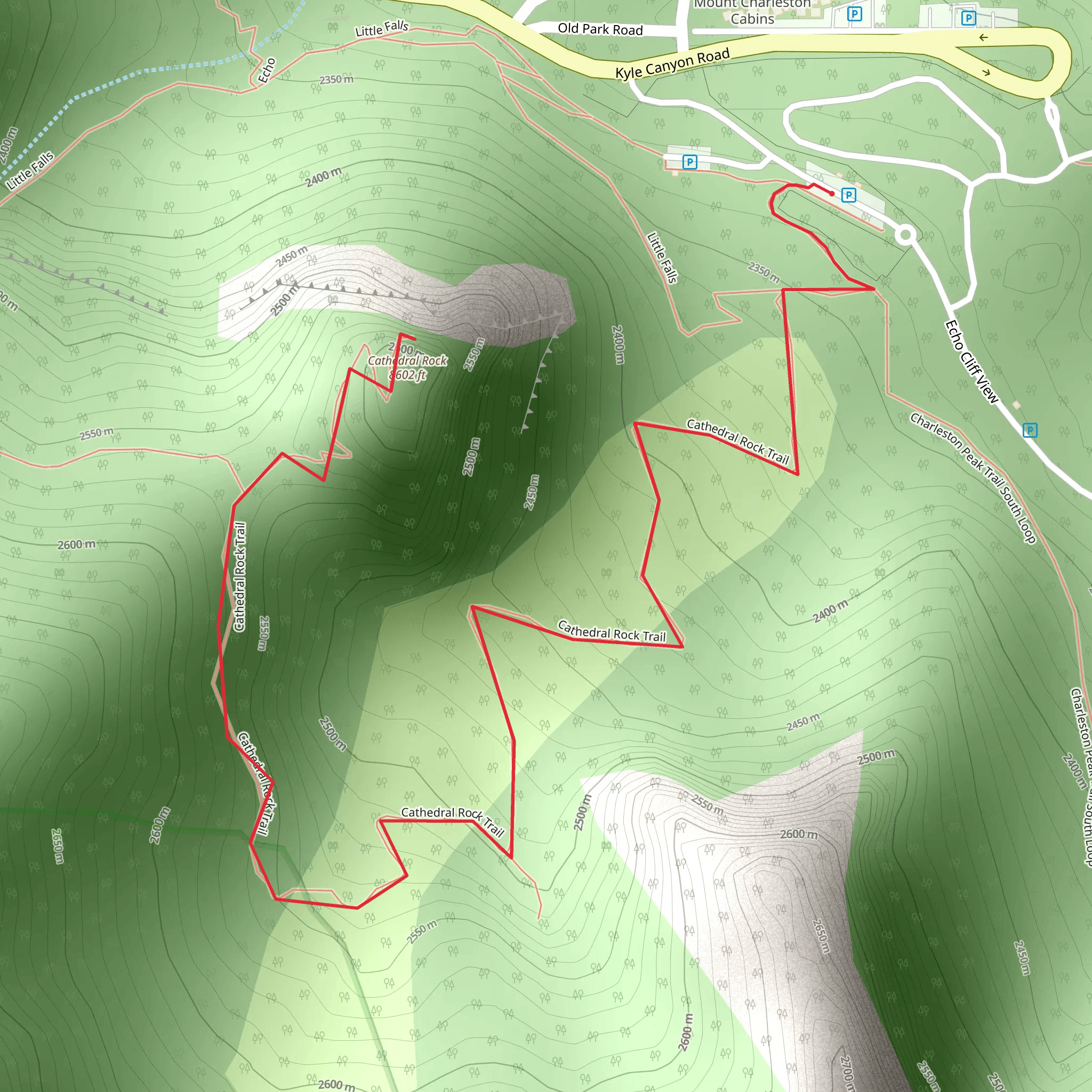 Cathedral Rock mobile static map