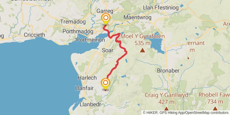 Holyhead to Chepstow Walk stage 12 Map