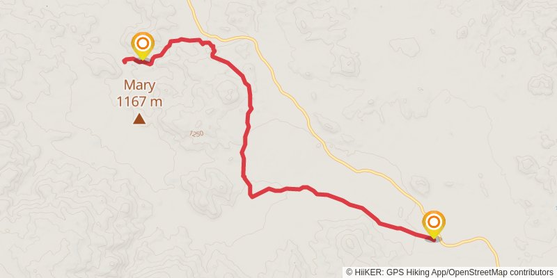 Bigfoot Trail via Quail Spring Trail stage 2 Map