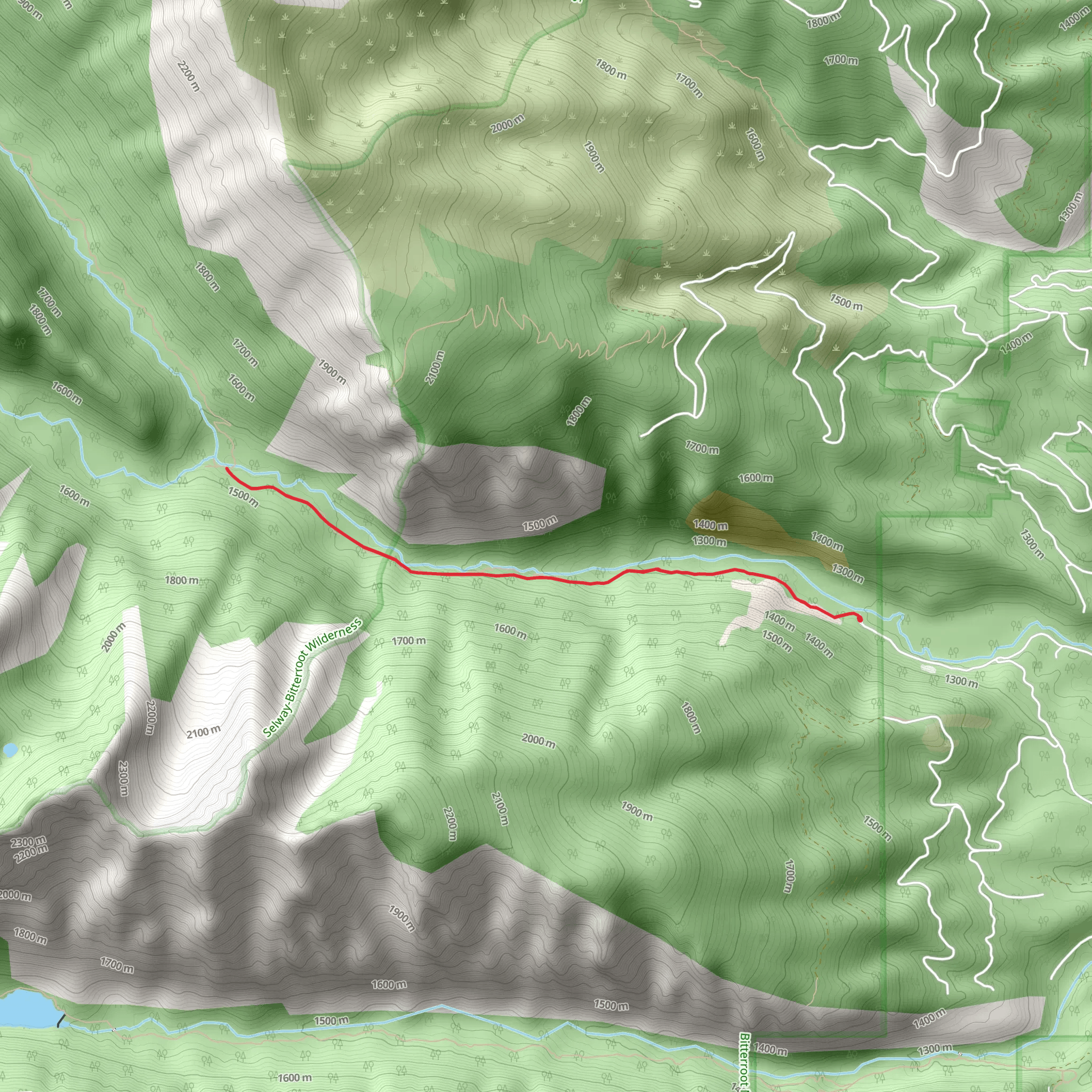 Bear Creek Trail Out and Back mobile static map