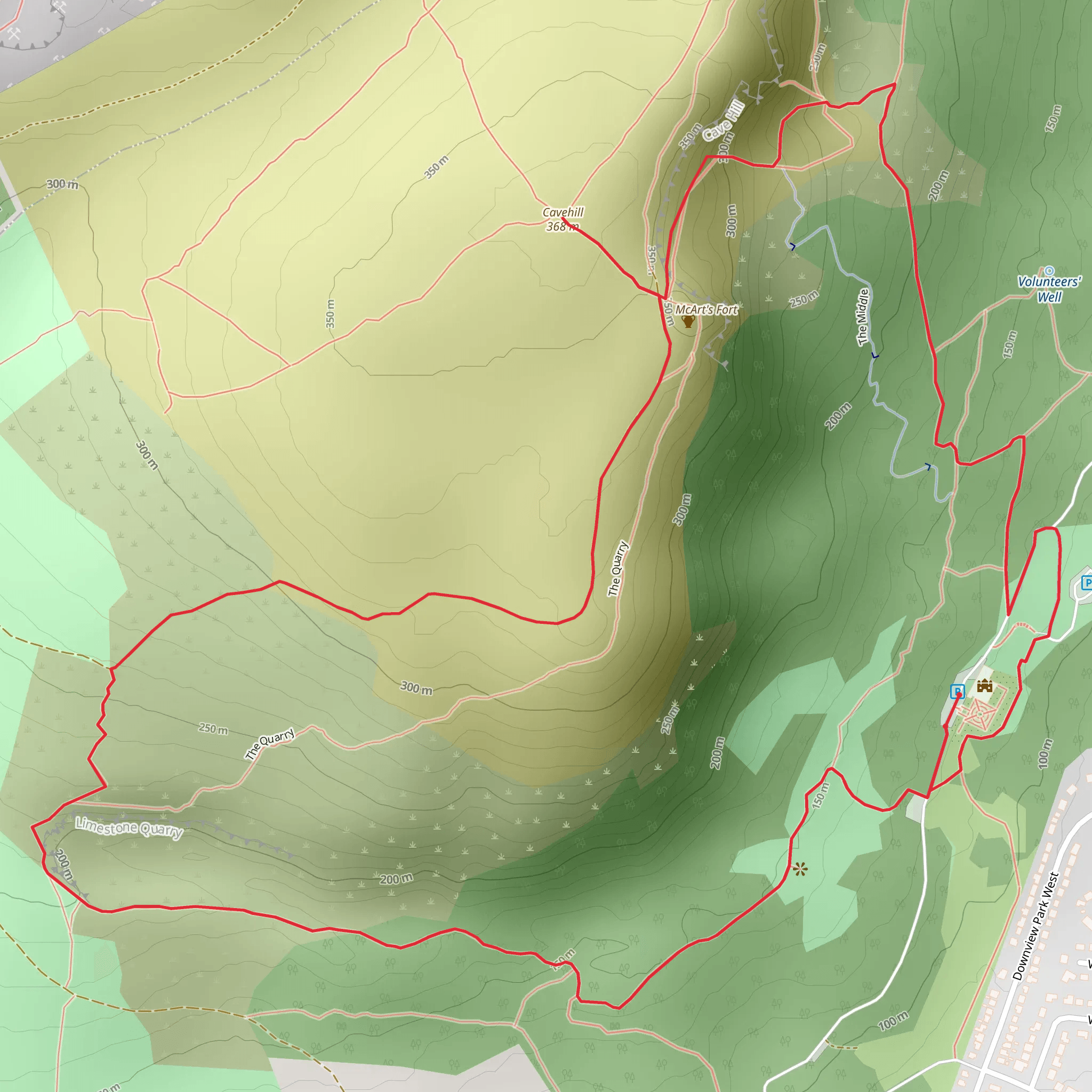 Belfast Castle Loop mobile static map