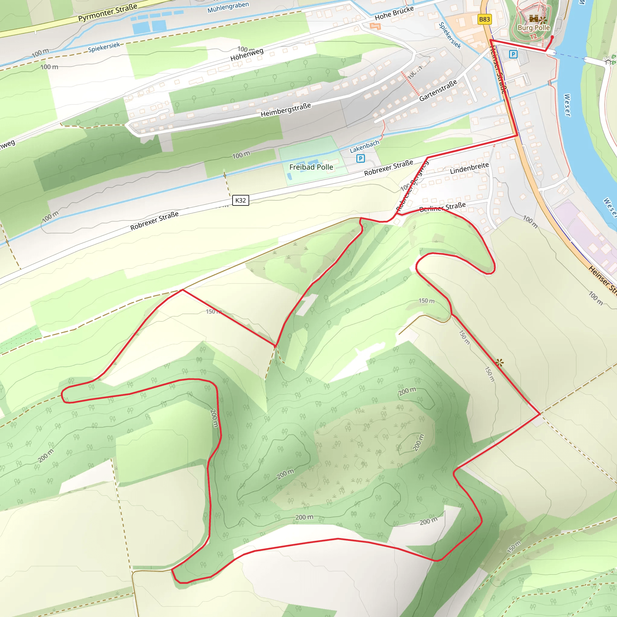 Lueningsburg Loop mobile static map