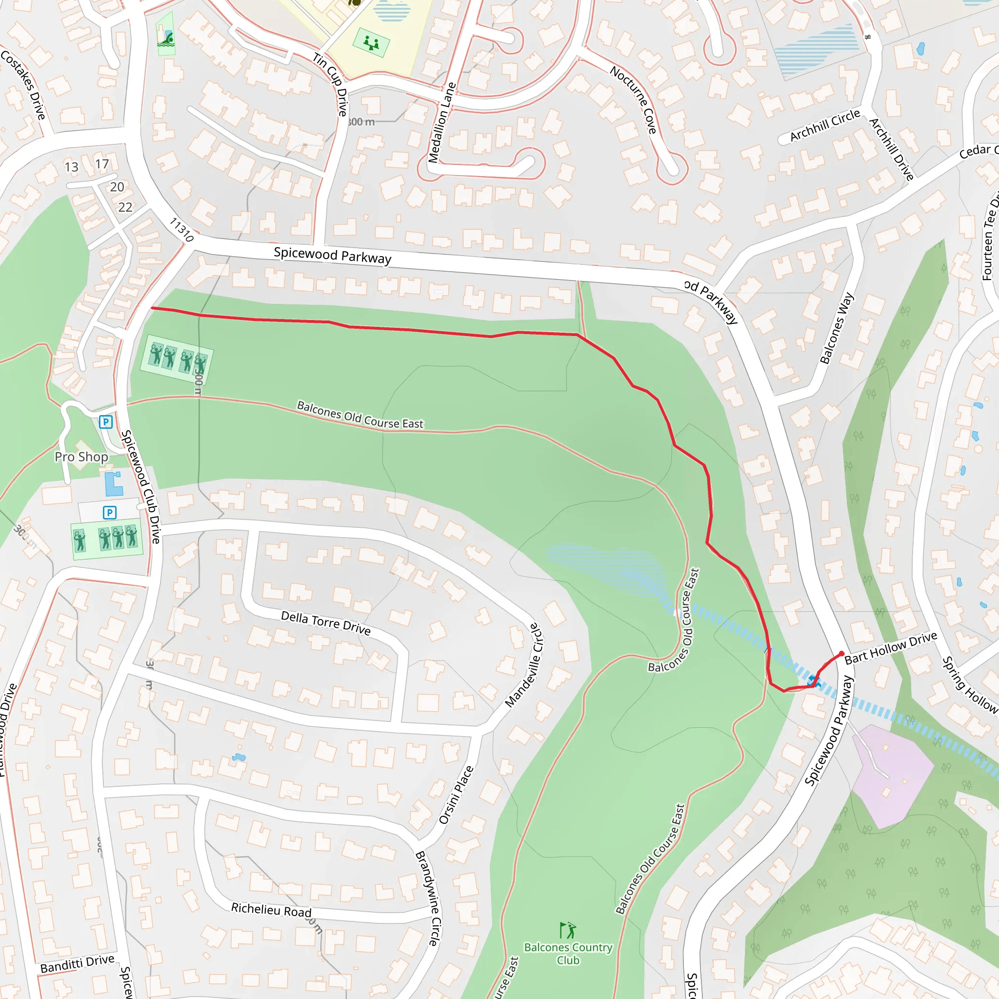 Balcones Country Club mobile static map