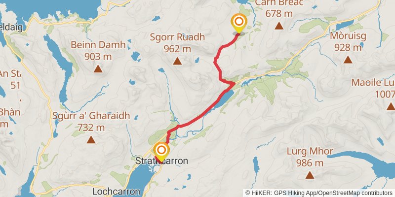 Fort William to Cape Wrath Walk stage 9 Map