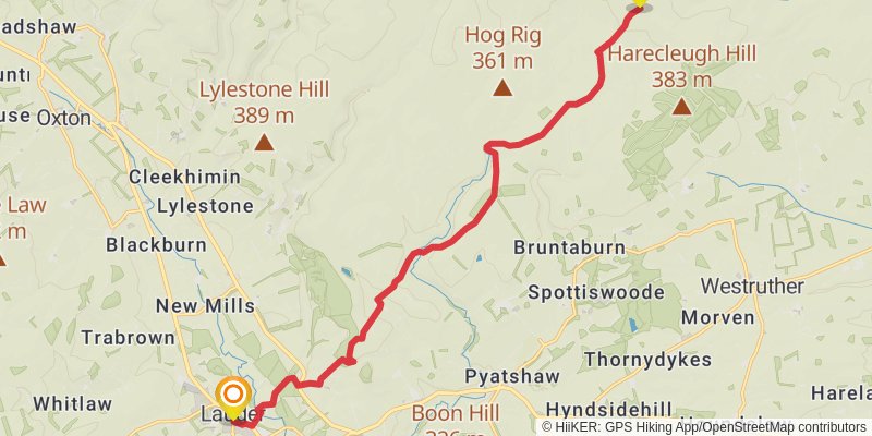 Sir Walter Scott Way stage 6 Map