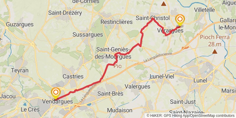 Camino Menton-Candanchu via Arles stage 25 Map