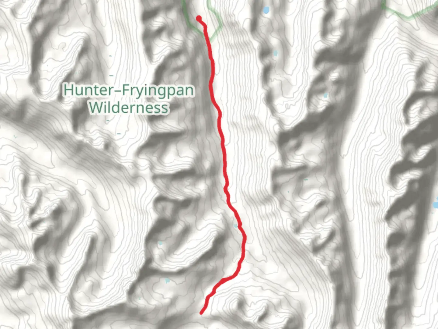 An image depicting the trail Deadman Lake - South Fork Pass and its surrounding area.