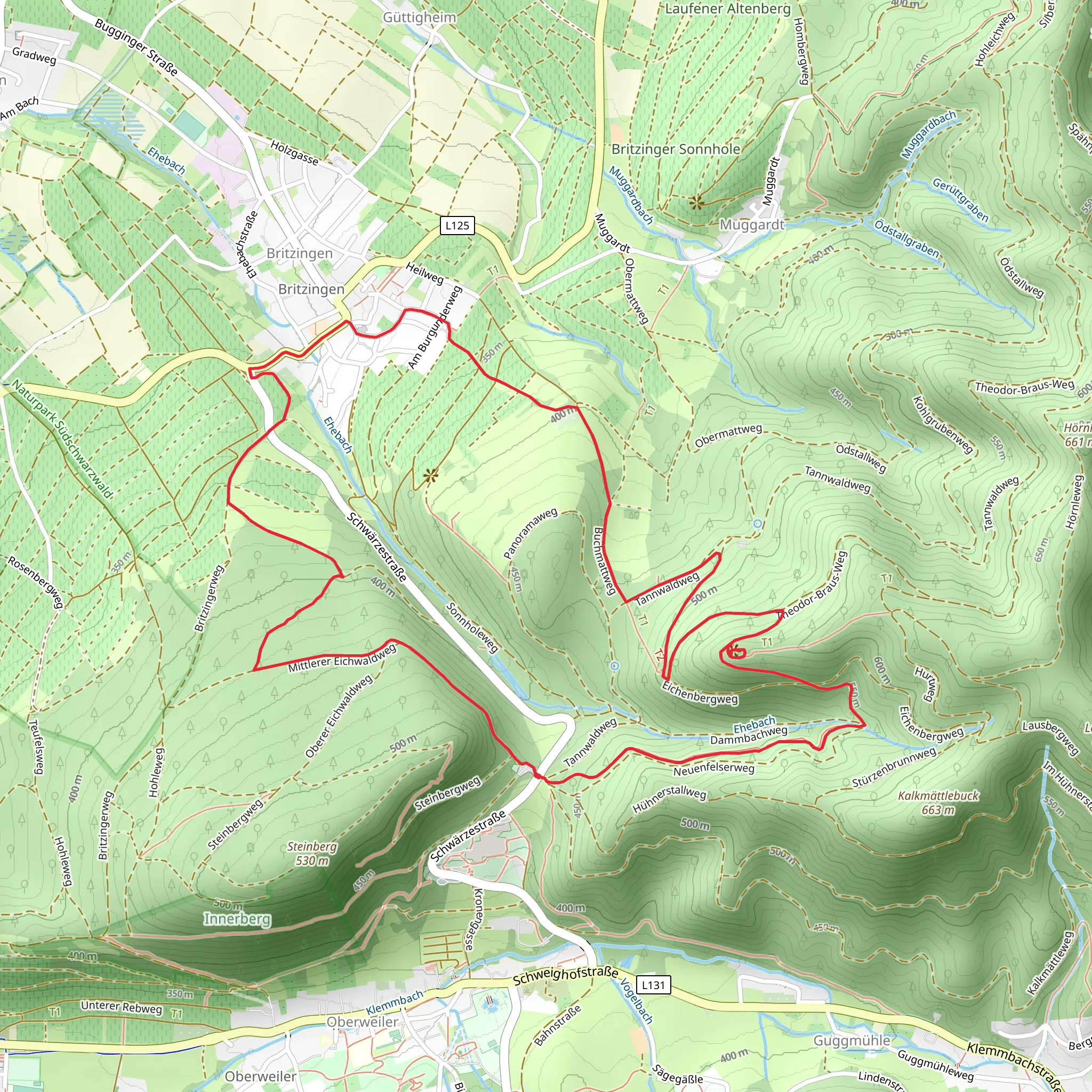 Ruine Neuenfels Loop - Britzingen mobile static map