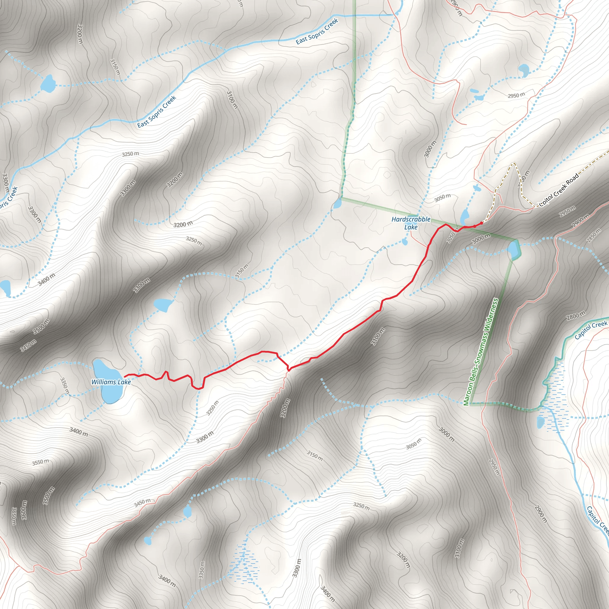 Williams Lake Trail mobile static map