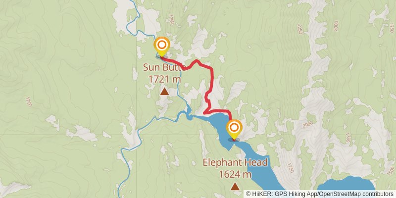 Elk Hill via Gibson Reservoir Trail stage 2 Map