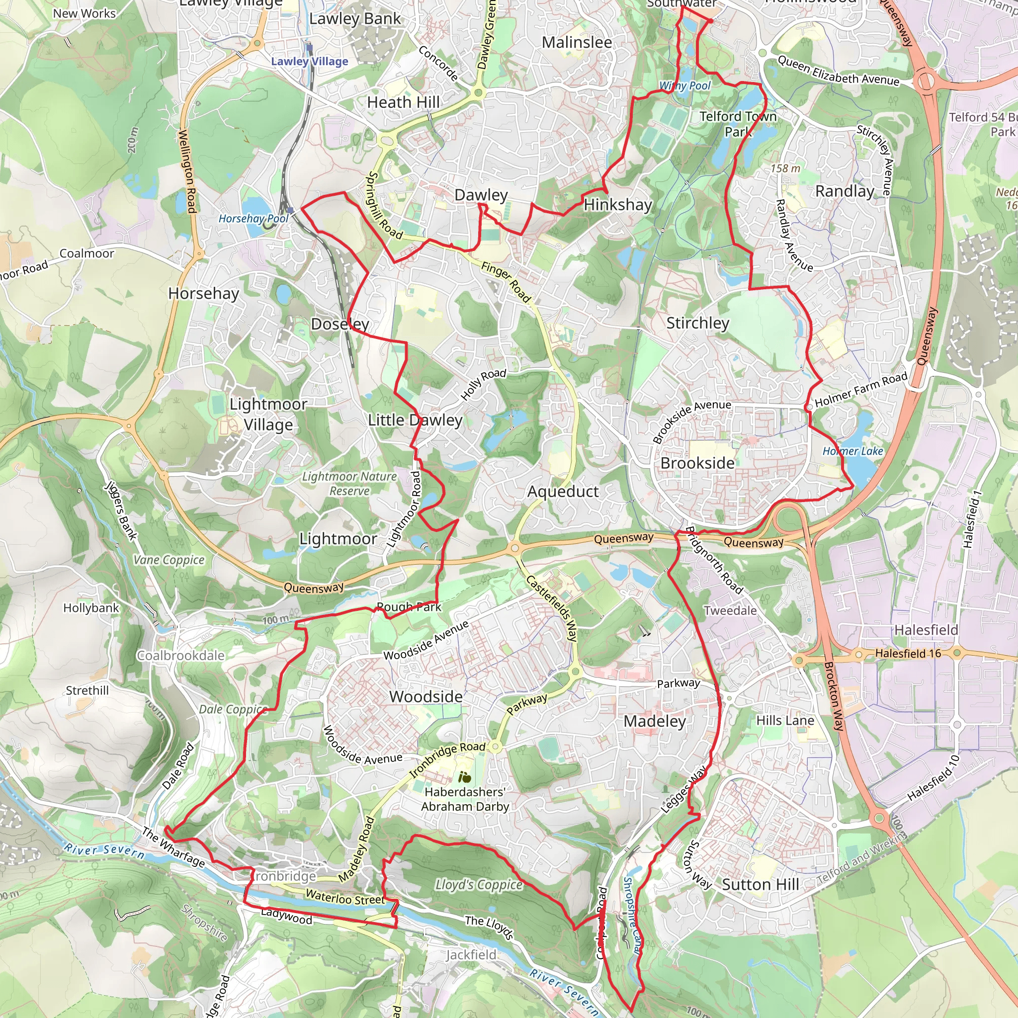 South Telford Way mobile static map