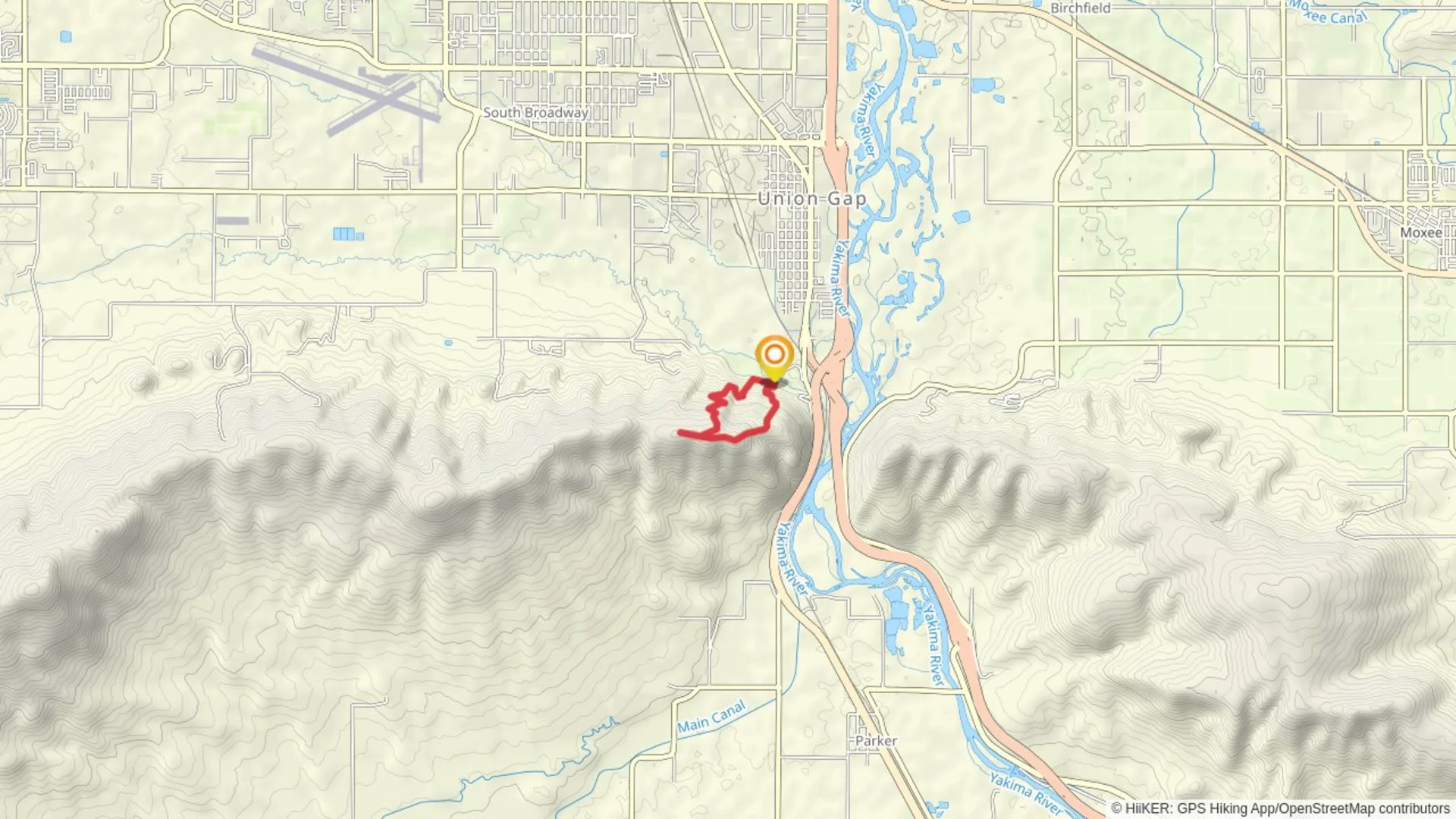 An image depicting the trail Fullbright Park South Loop and its surrounding area.