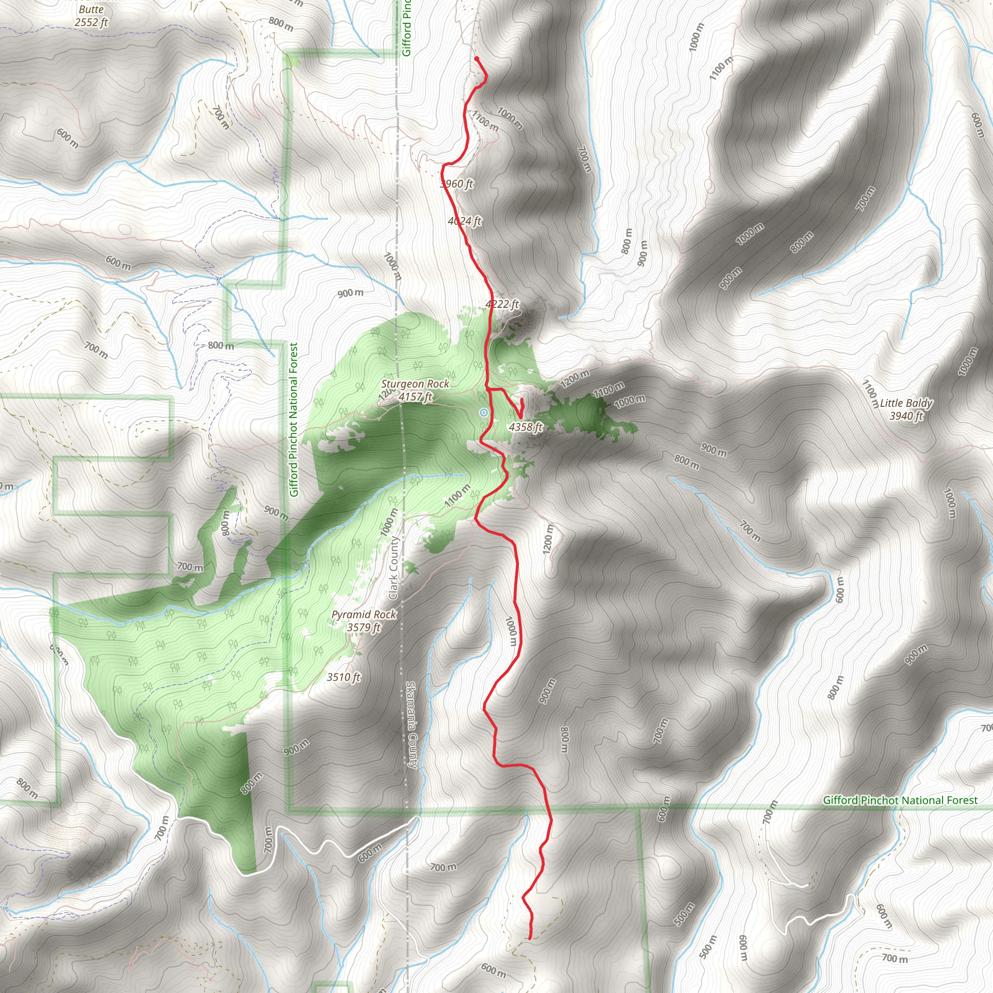 Silver Star Trail mobile static map