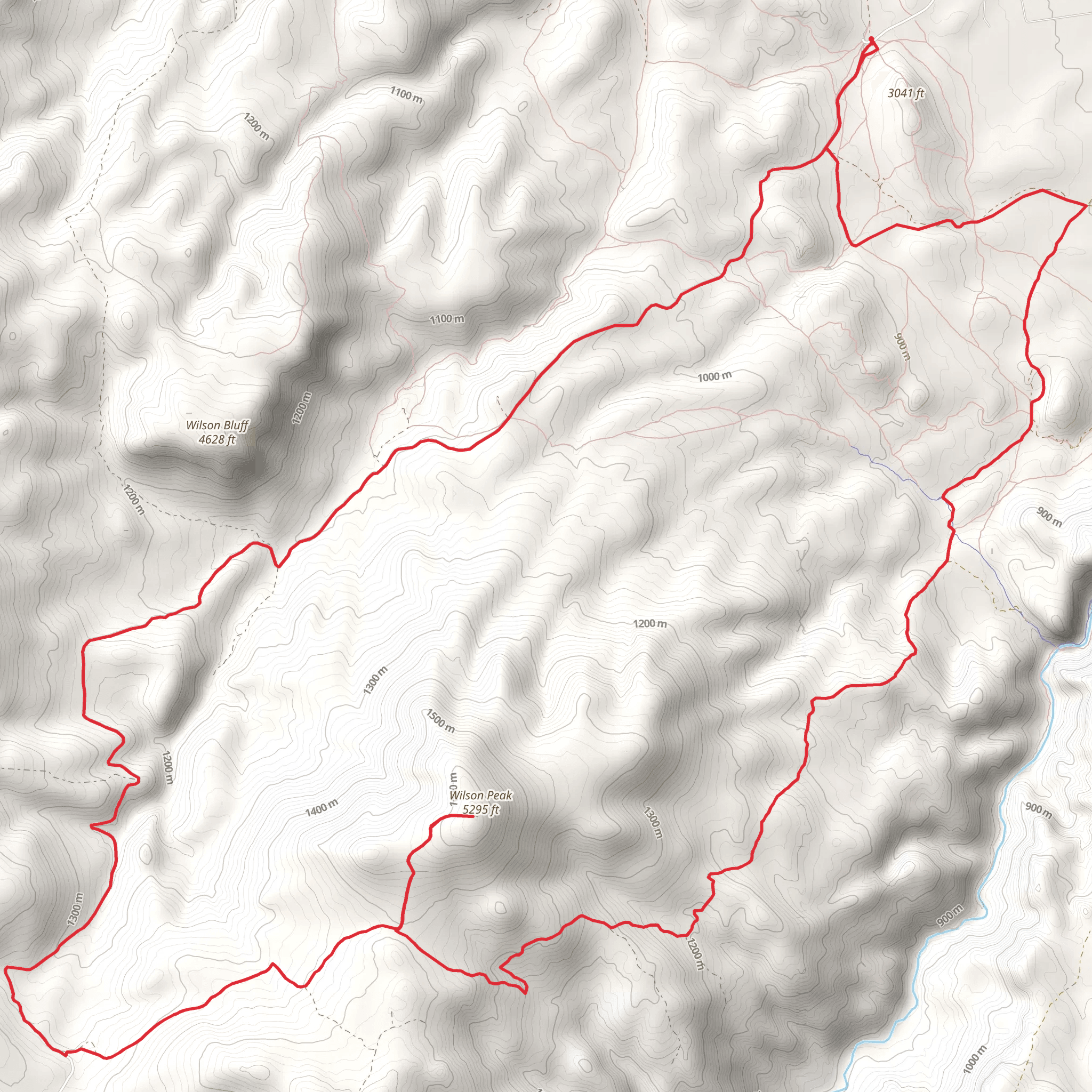 Wilson Peak Loop mobile static map