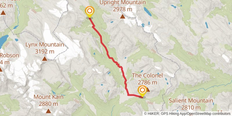 Great Divide Trail stage 54 Map