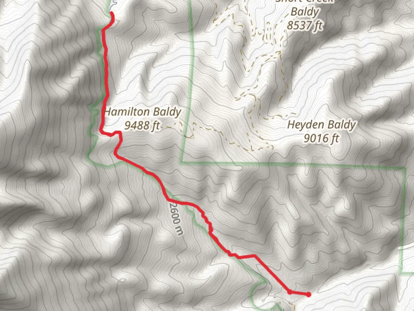 An image depicting the trail Rainbow Trail - Short from Hayden Creek Road and its surrounding area.