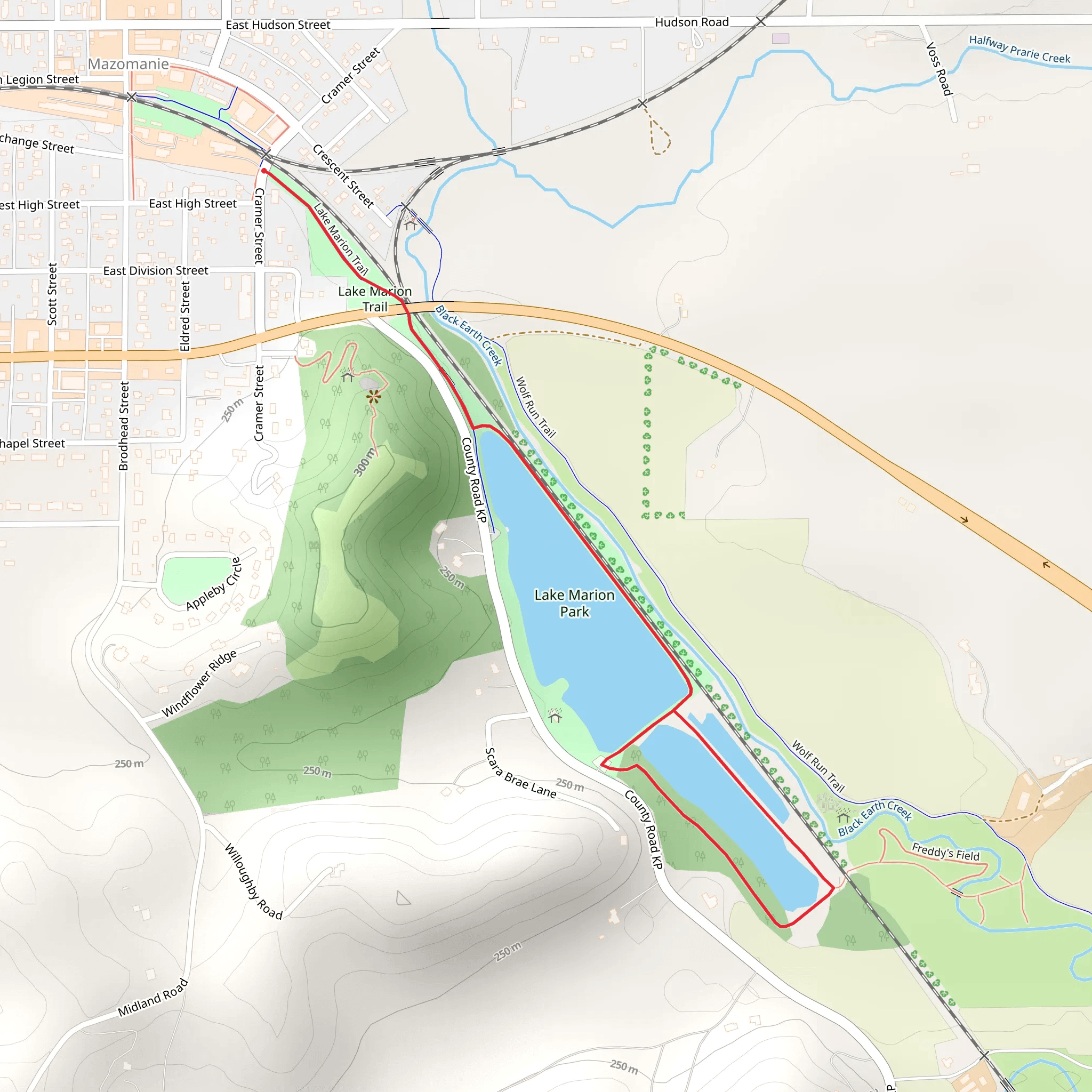 Lake Marion Pond Loop Trail mobile static map