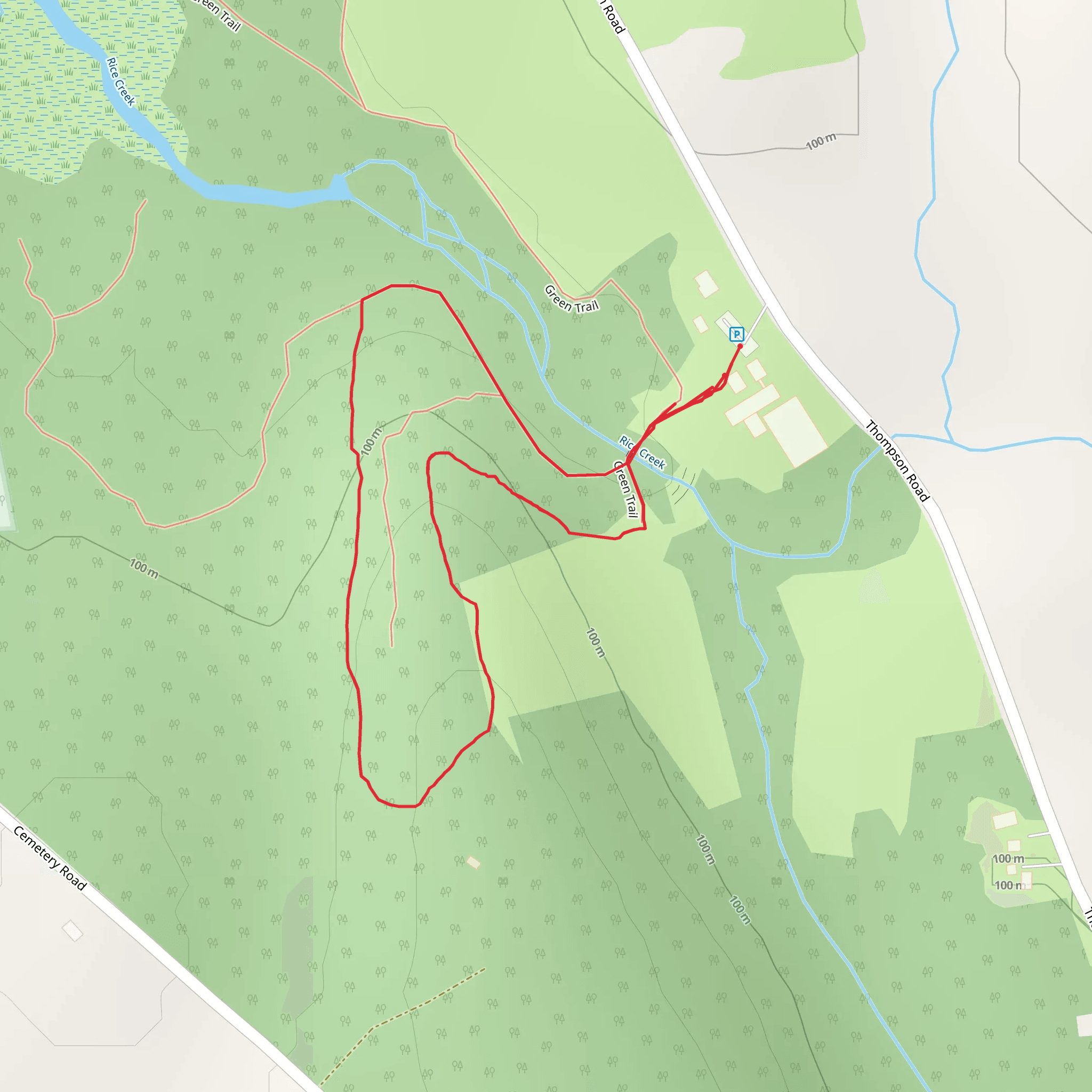 Rice Creek Loop mobile static map