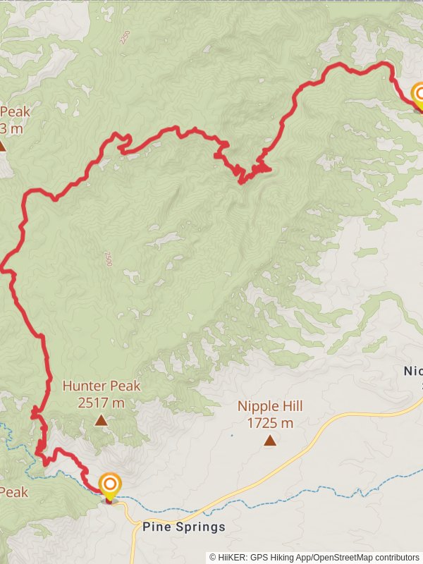Mckittrick Ridge Trail and McKittrick Canyon Trail