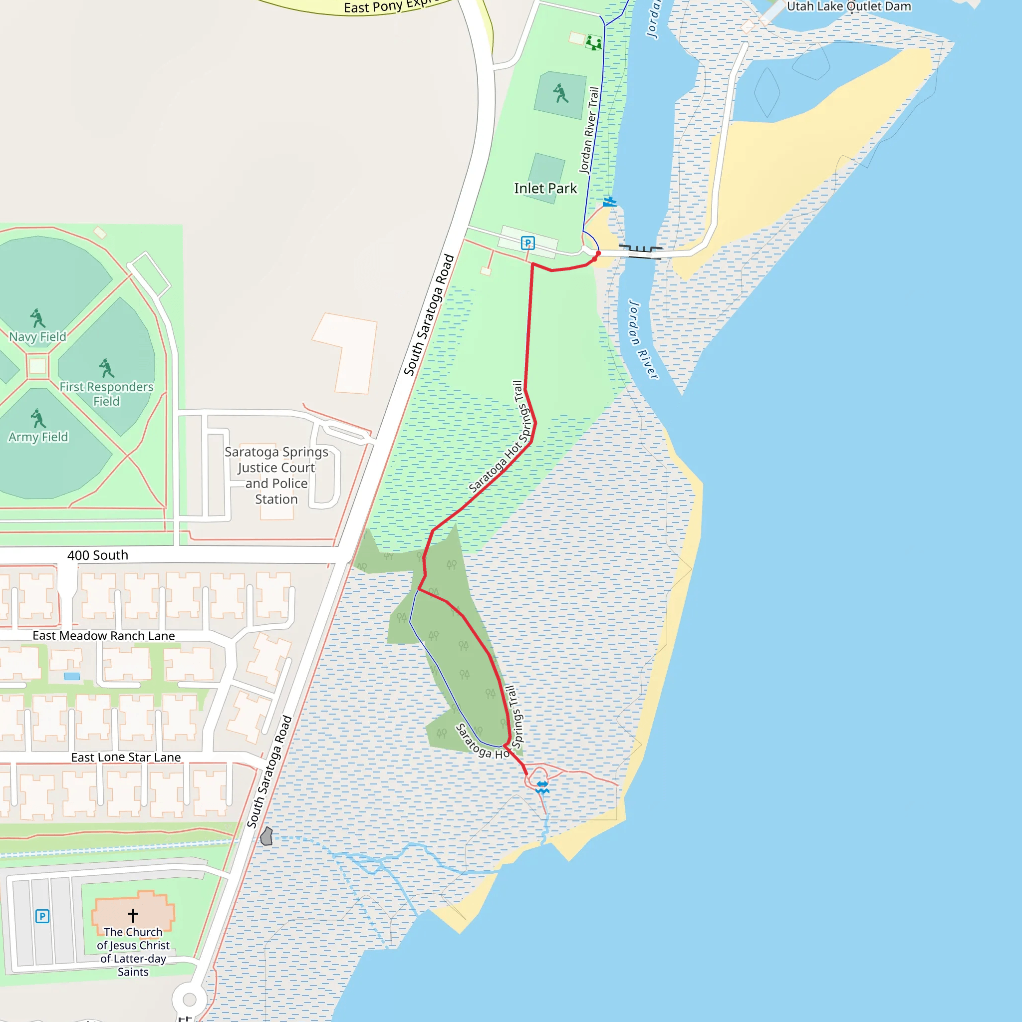 Utah Lake Shoreline Trail mobile static map