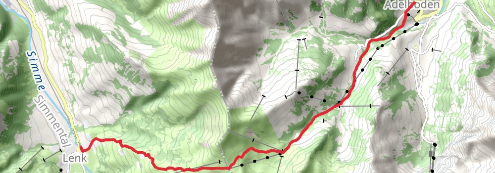 Via Alpina - Green Trail stage 20 Map
