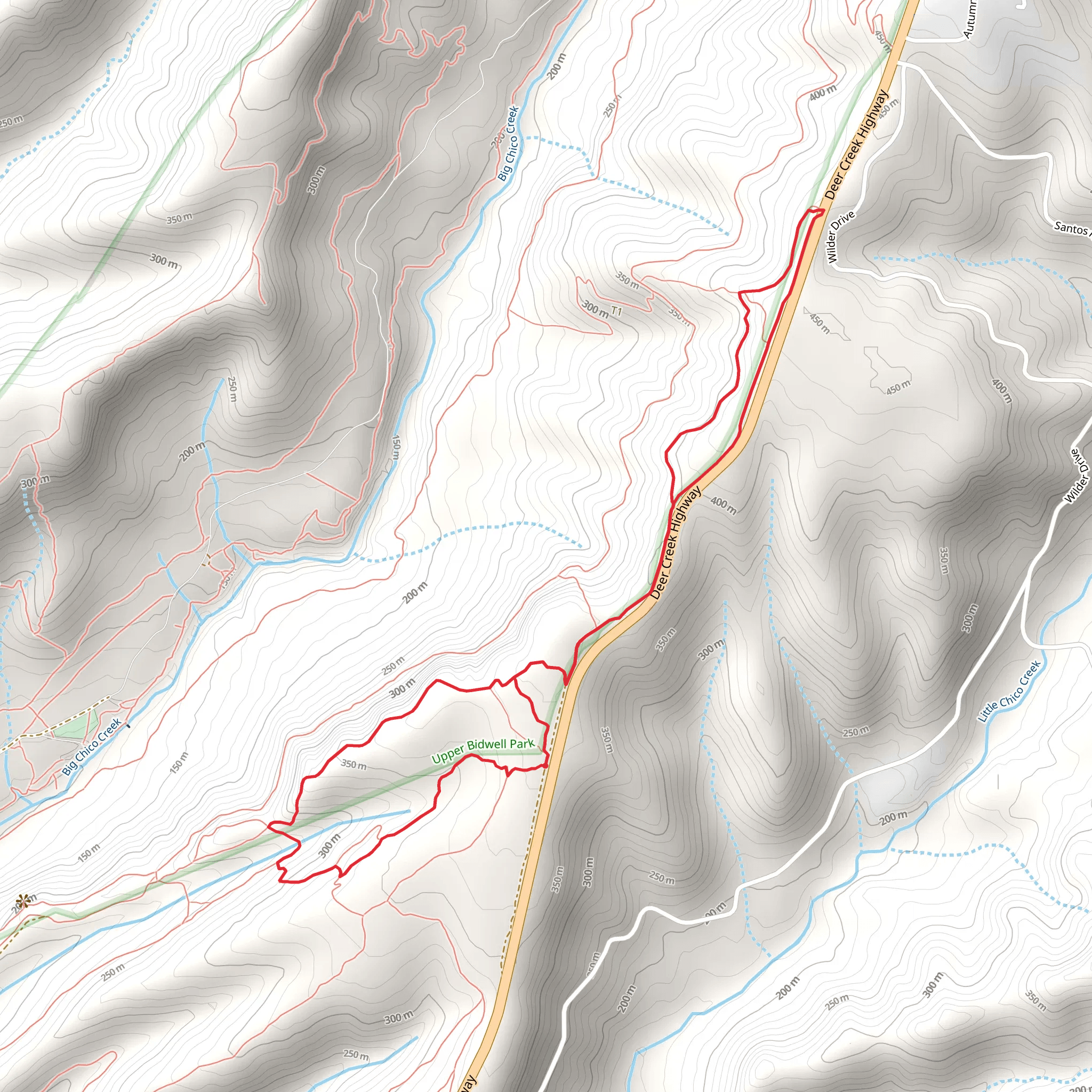 Humboldt and Disc Golf Loop Trail mobile static map
