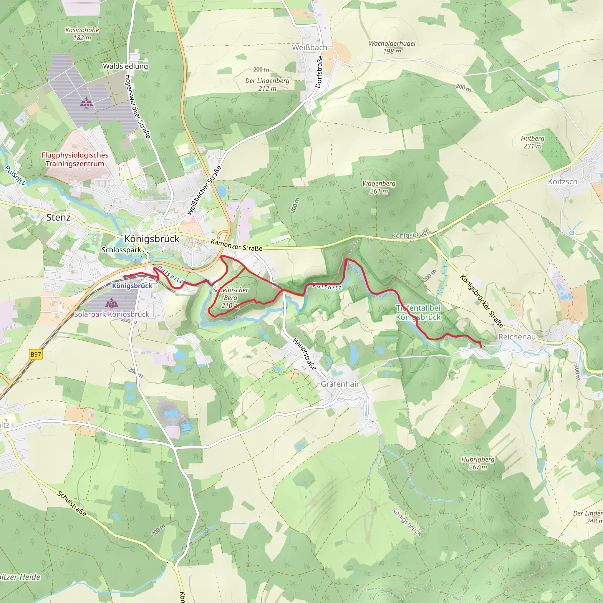 Pulsnitz and Tiefes Tal mobile static map