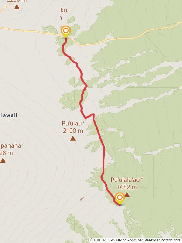 Pu‘u ‘O‘o Horse Trail and Puu Oo Volcano Trail