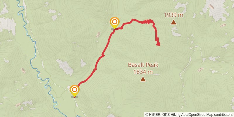 Rock Creek Tie Trail via Rock Creek Trail stage 2 Map