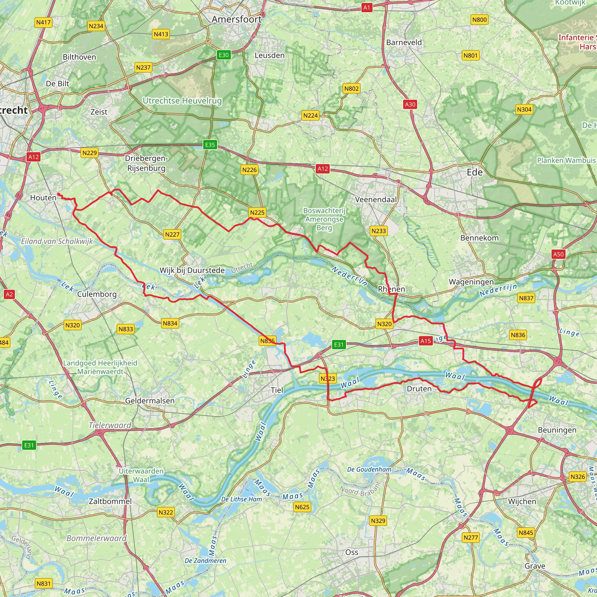 Defensieweg, Nieuwe Veenedaalseweg and Beusichemseweg Loop mobile static map