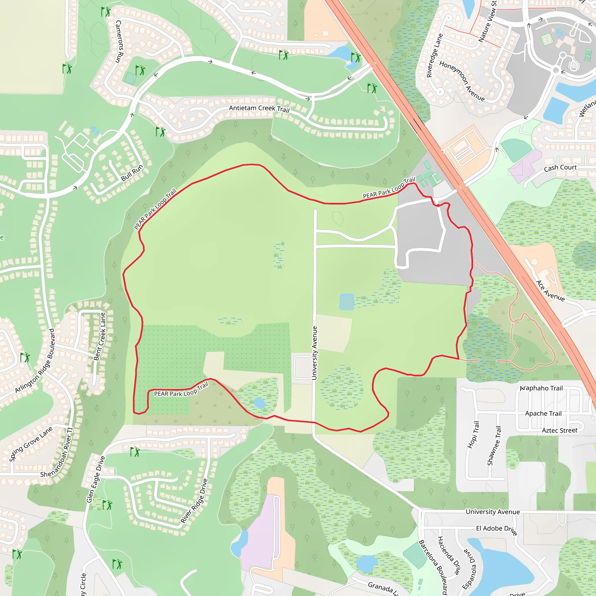 Pear Park Loop Trail mobile static map