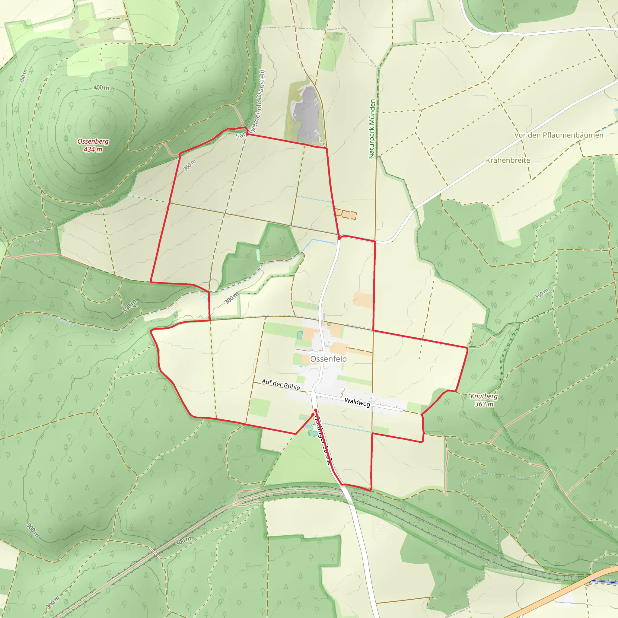 Rundwanderweg Dransfeld 10 mobile static map