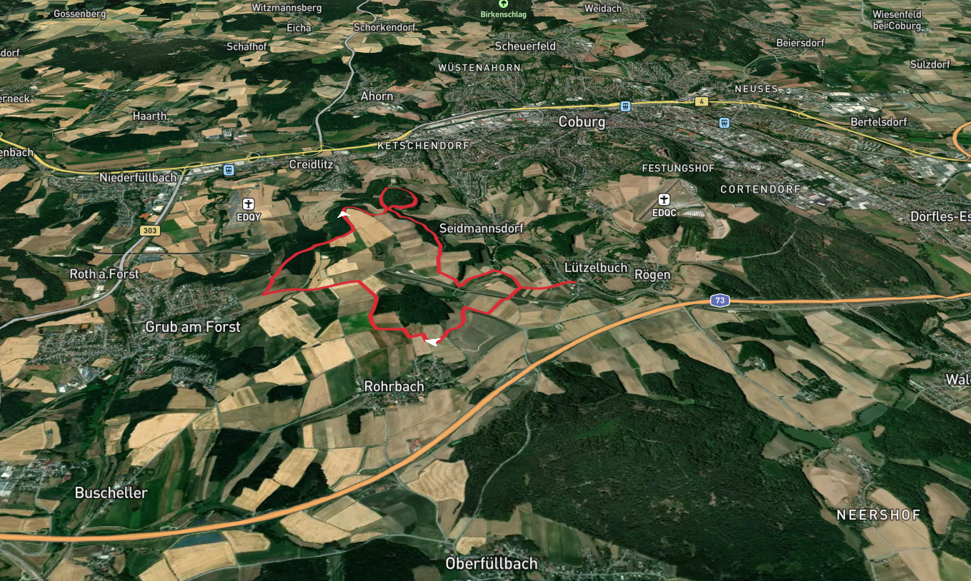 Coburger Rundwanderweg and Rundweg Grub