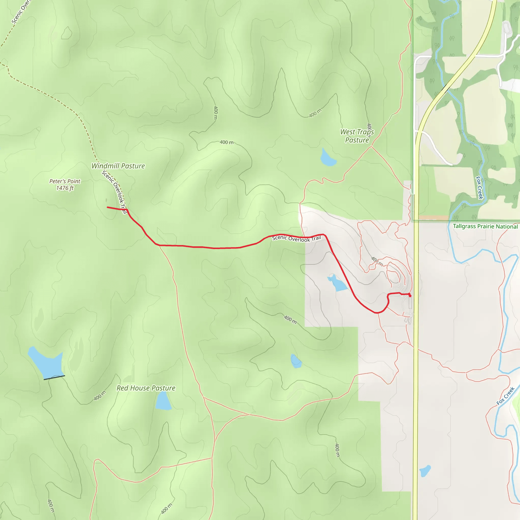 Windmill Pasture Hill via Scenic Overlook Trail mobile static map