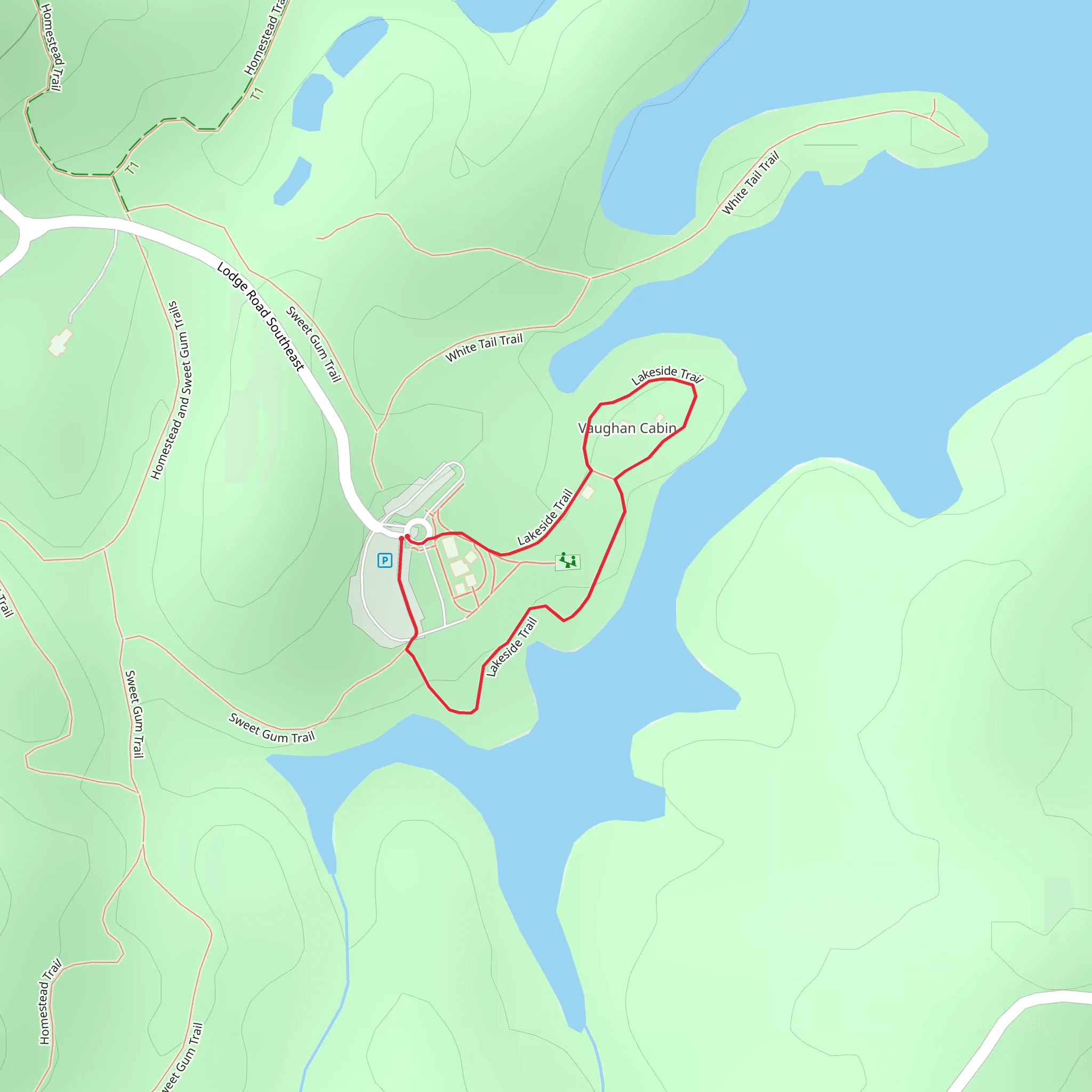 Lakeside Loop Trail mobile static map