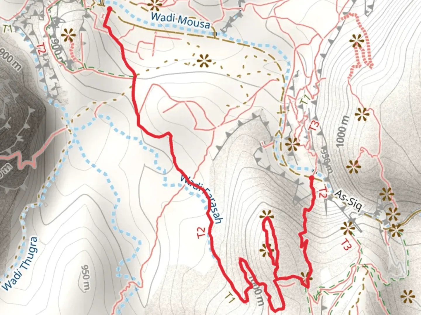 An image depicting the trail High Place of Sacrifice Trail and its surrounding area.