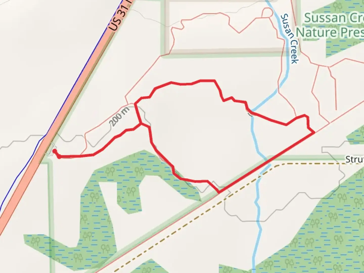 An image depicting the trail Susan Creek Loop and its surrounding area.