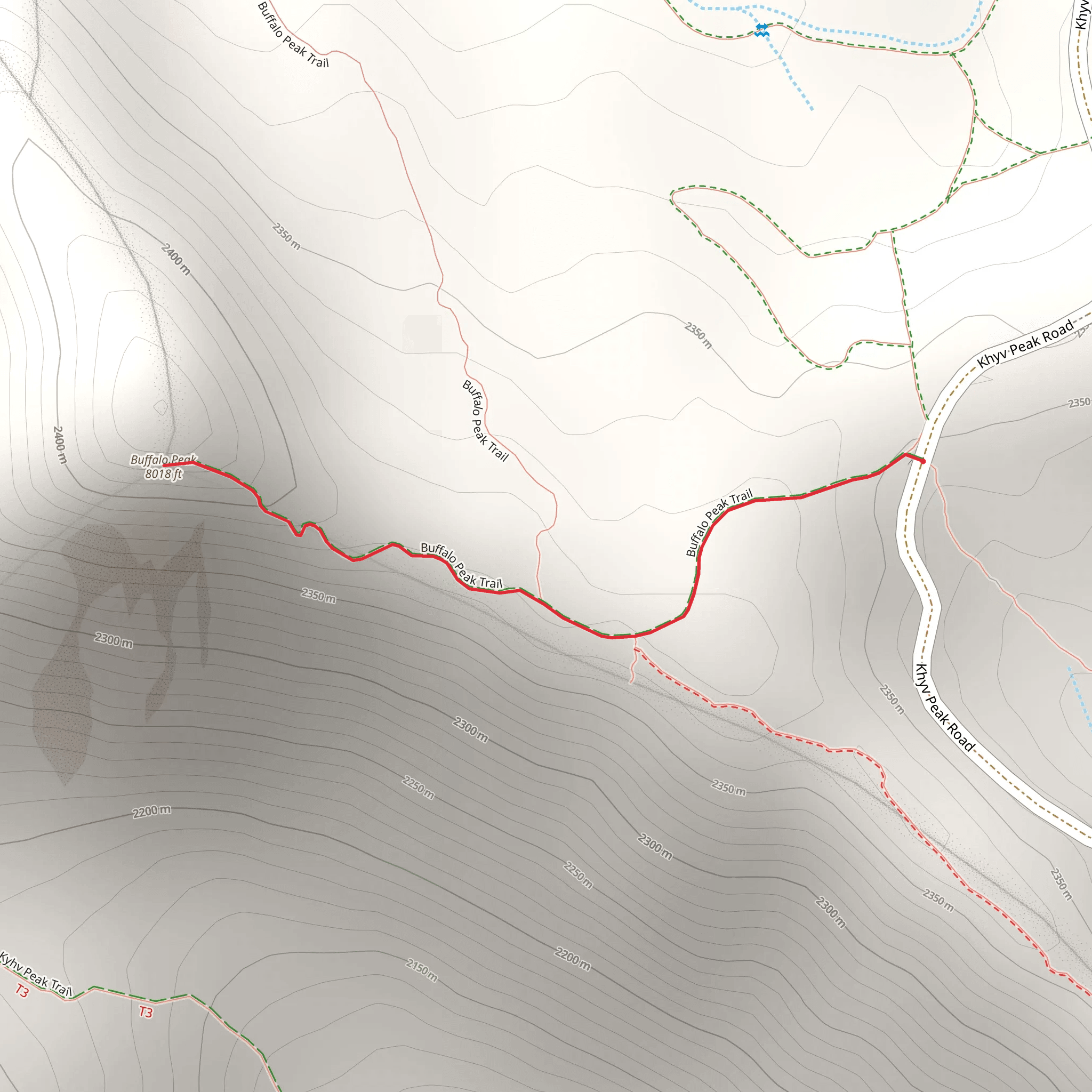 Buffalo Peak mobile static map