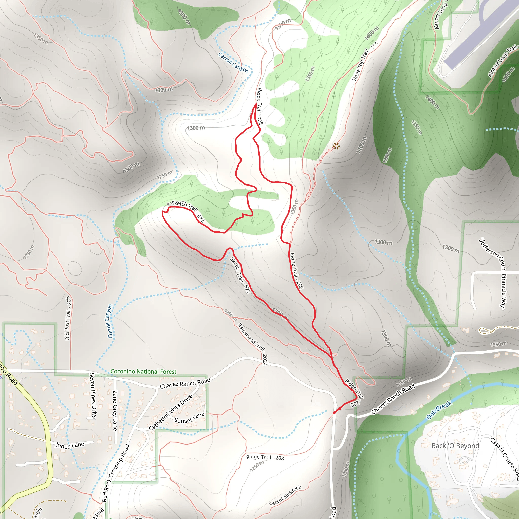 Sketch and Ridge Loop Trail mobile static map